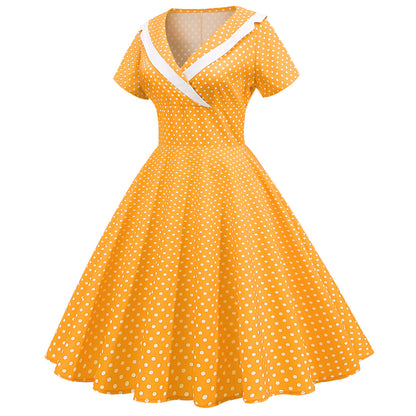 Vintage Polk Dot Women Dresses