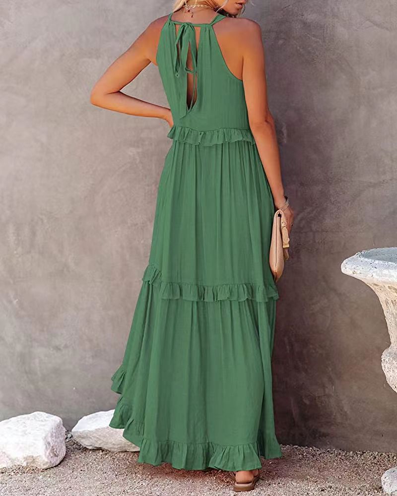 Summer Irregular Design Long Holiday Dresses