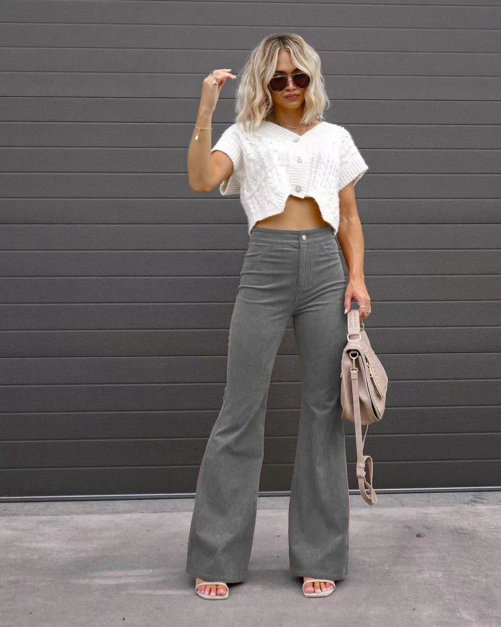 Sexy Elastic Waist Trumpet Pants
