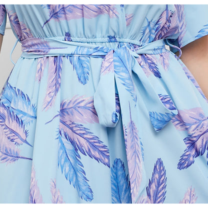 Women Floral Print Plus Sizes Dresses