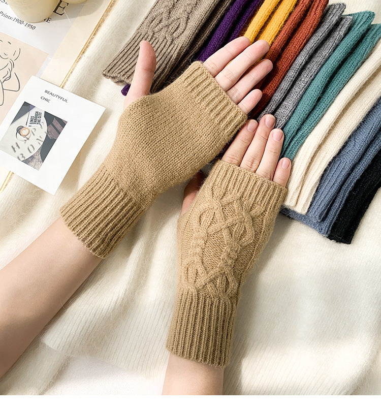 2 pairs/Set Winter Warm Knitted Gloves