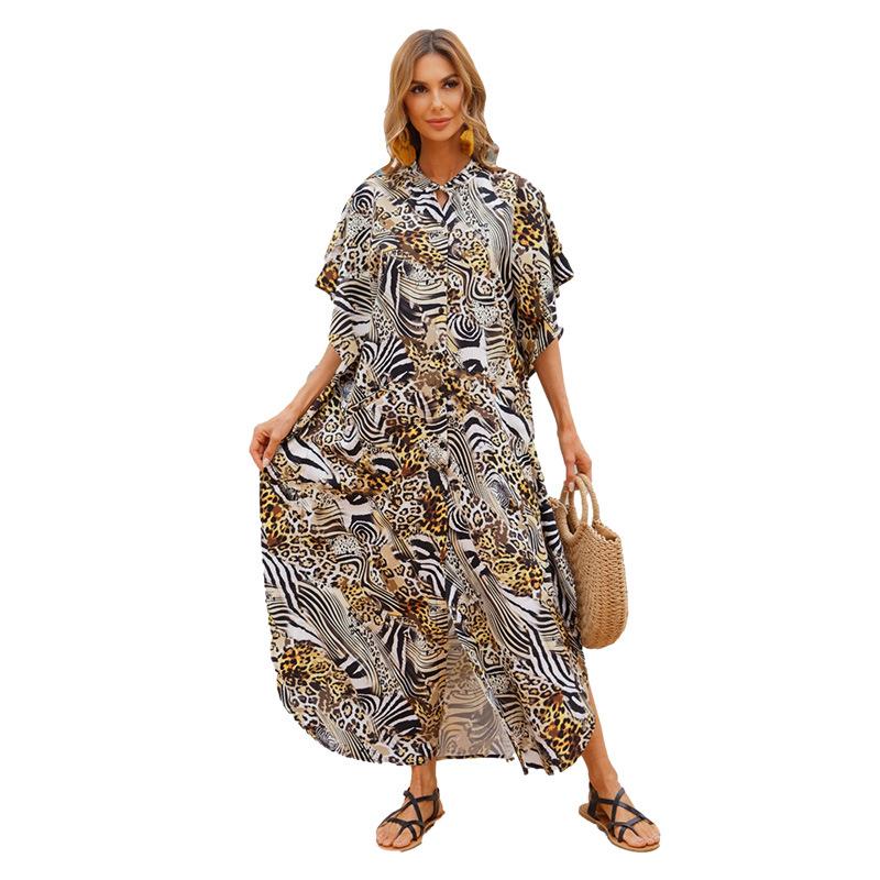 Women Summer Beach Loose Holiday Dresses-STYLEGOING