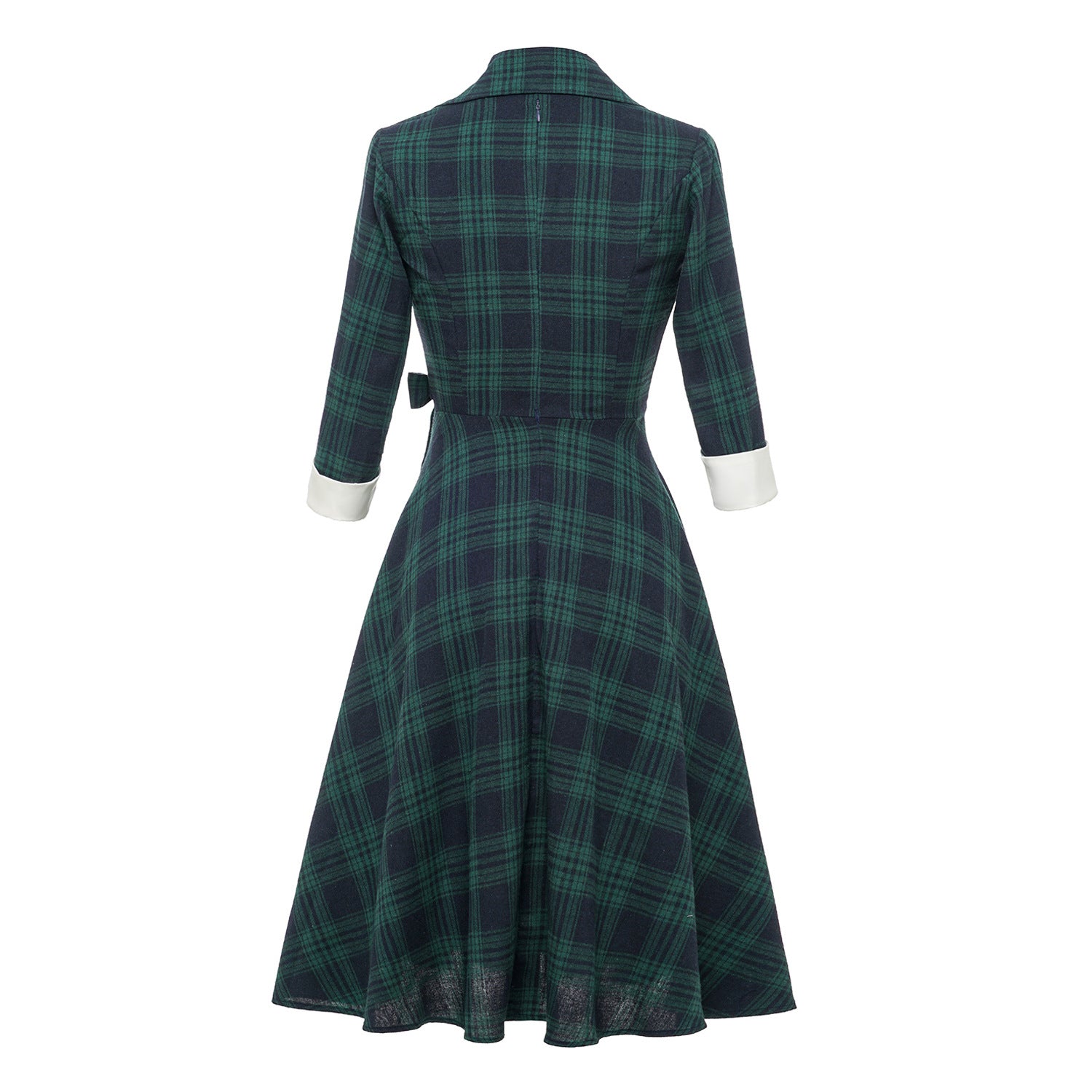 Vintage Plaid Long Sleeves Blazer Women Dresses