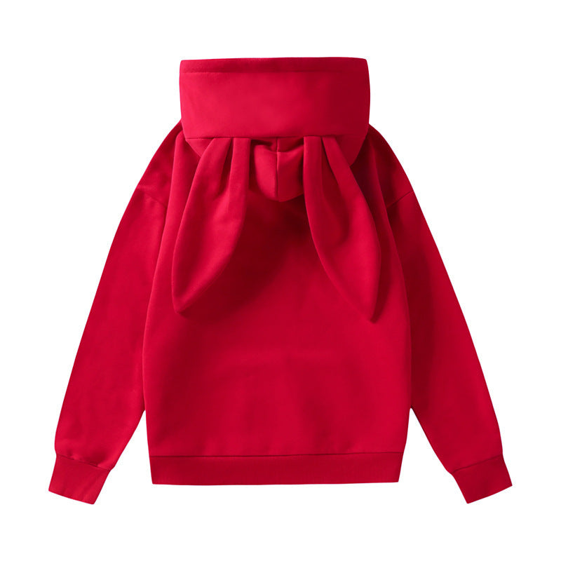 Cat Ear Design Women Velvet Hooides