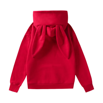 Cat Ear Design Women Velvet Hooides