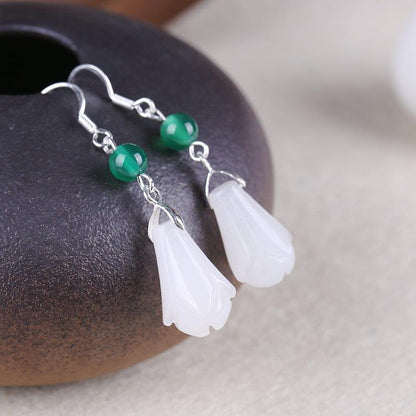 Classic Magnolia Design Women Dangle Earrings