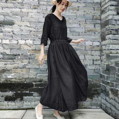 Ethnic Women Summer Linen Dresses