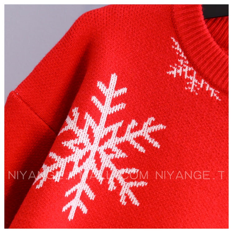 Merry Christmas Elk Design Knitting Sweaters