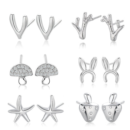 Simple Sterling Silver Studs for Women