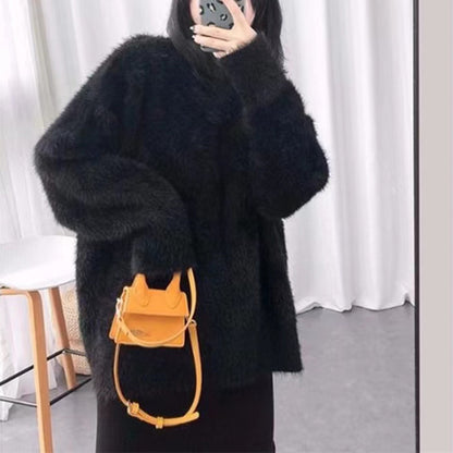 Thick Velvet Warm Knitting Sweaters Tops for Women