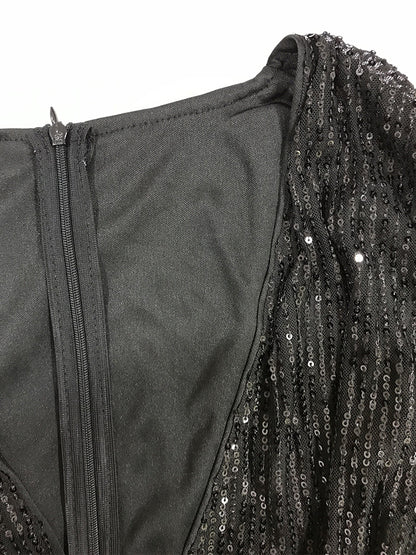 Sexy Sequined Party Little Black Dresses