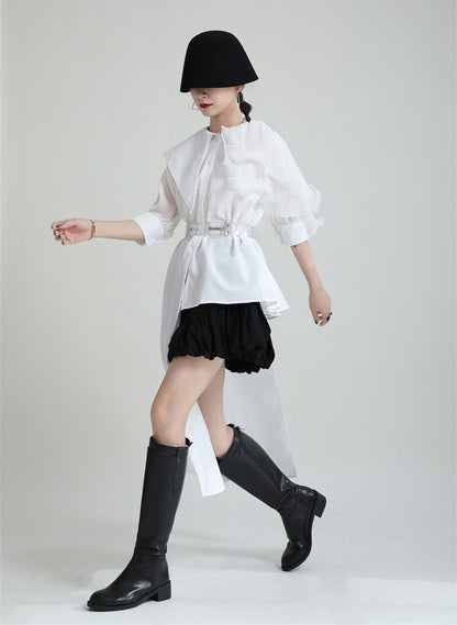3D Designed Asymmetrical Summer Shirts Dresses