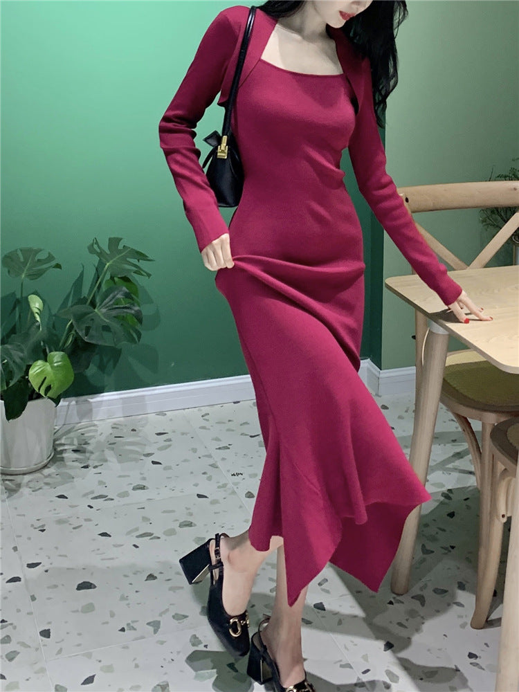 Vintage Square Neckline Mermaid Long Dresses