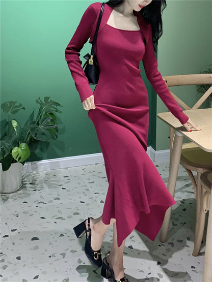 Vintage Square Neckline Mermaid Long Dresses