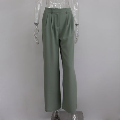 Casual High Waist Women Wide Legs Pants