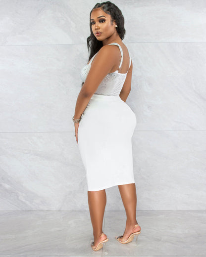 Sexy Backless Two Pieces Night Party Dresses