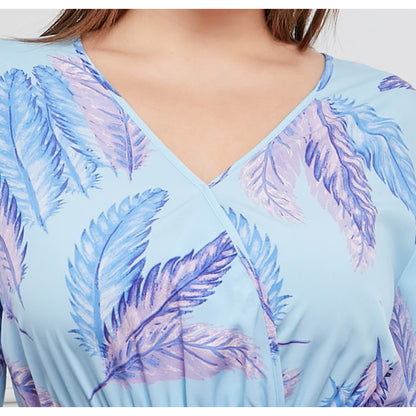 Women Floral Print Plus Sizes Dresses