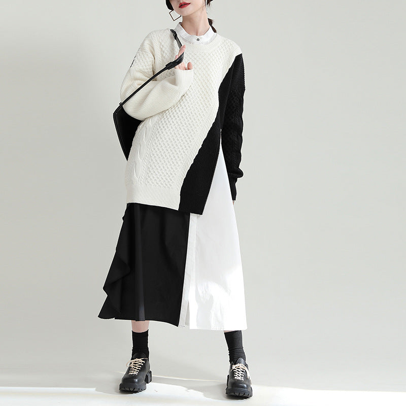 Designed Women Zipper Knitted Winter Sweaters