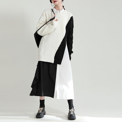 Designed Women Zipper Knitted Winter Sweaters