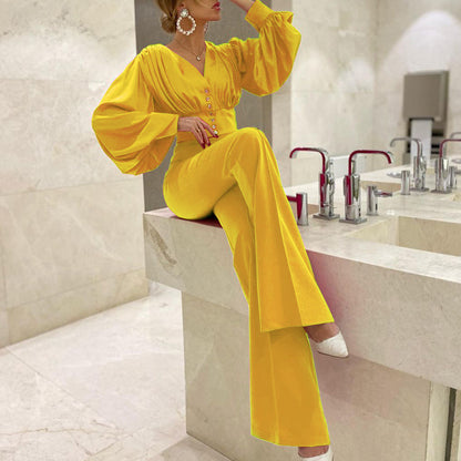 Sexy Tight Shirts & Trumpet Pants Women 2pcs Outsuits