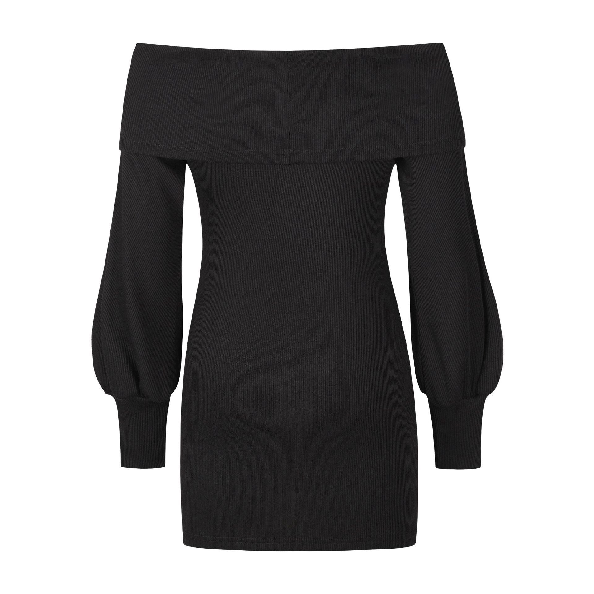 Sexy Women Knitting Bodycon Off The Shoulder Dresses-STYLEGOING