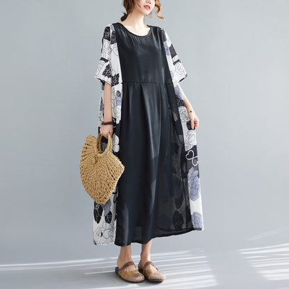 Summer Cotton Vintage Short Sleeveless Long Cozy Dresses