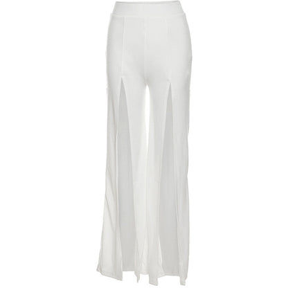 Sexy High Waist Slim Split Front Casual Pants