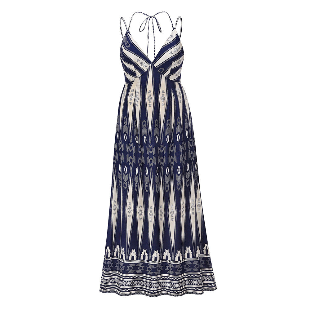 Summer Backless Sexy Long Beach Dresses