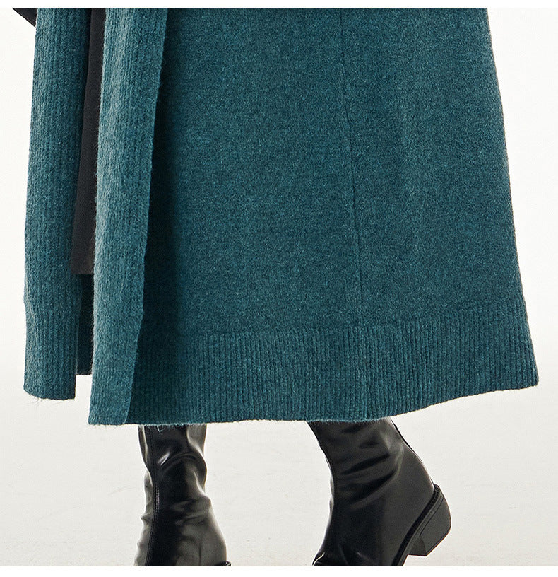 Fall Women Knitted Long Coats