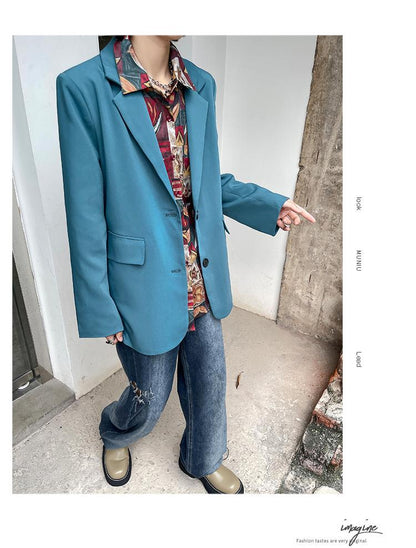 Women Casual Loose Fall Blazers-STYLEGOING