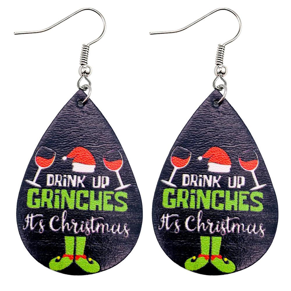 Christmas Vintage Animal Print Earrings 2 Sets
