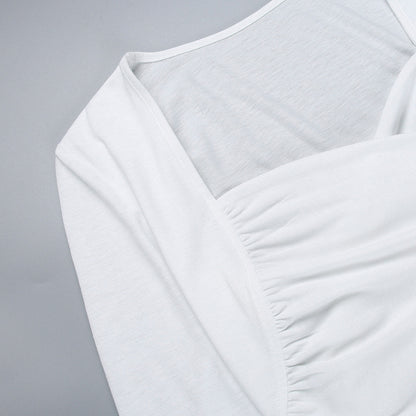 Sexy Deep V Neck Lace Up Tops for Women