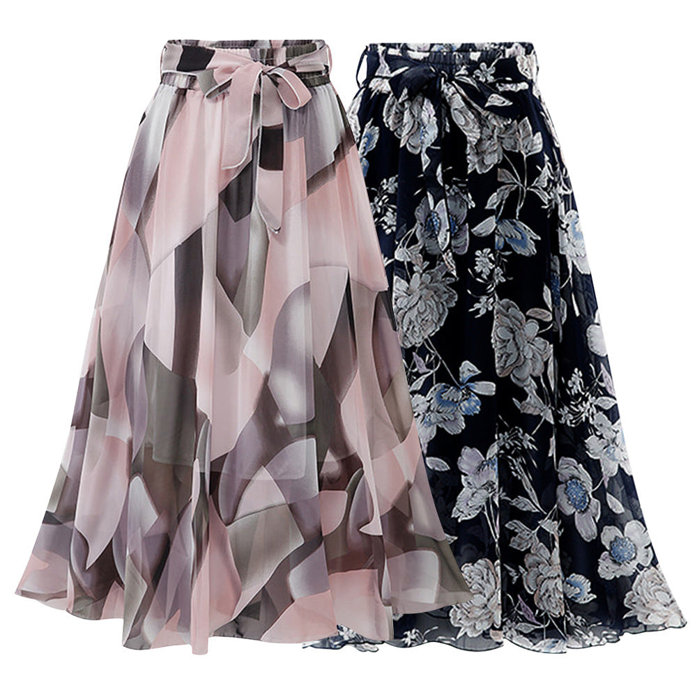 Casual Summer Chiffon Skirts for Women