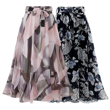 Casual Summer Chiffon Skirts for Women