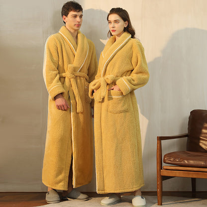 Luxury His-and-hers Winter Warm Sleepwear Robe