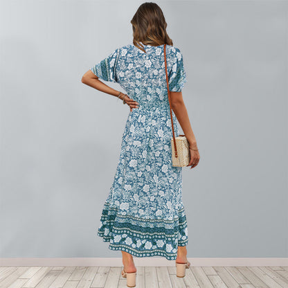 Vintage Cotton Summer Beach Long Dresses