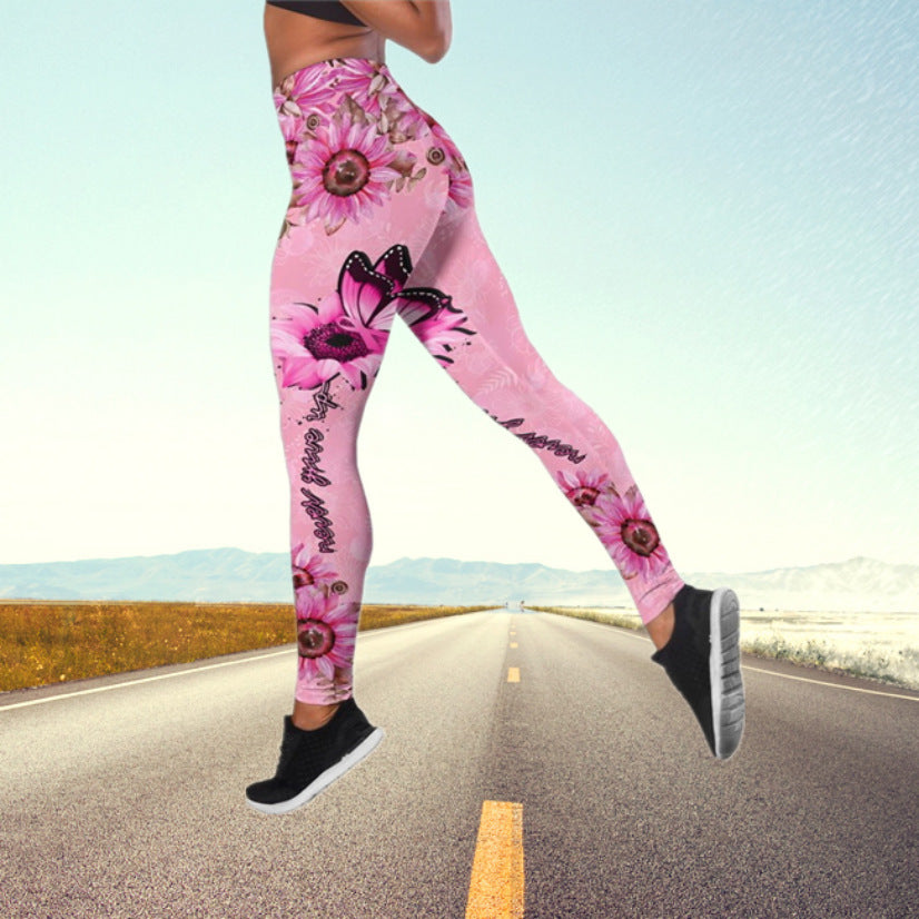 Sexy Butterfly Design High Waist Yoga Leggings