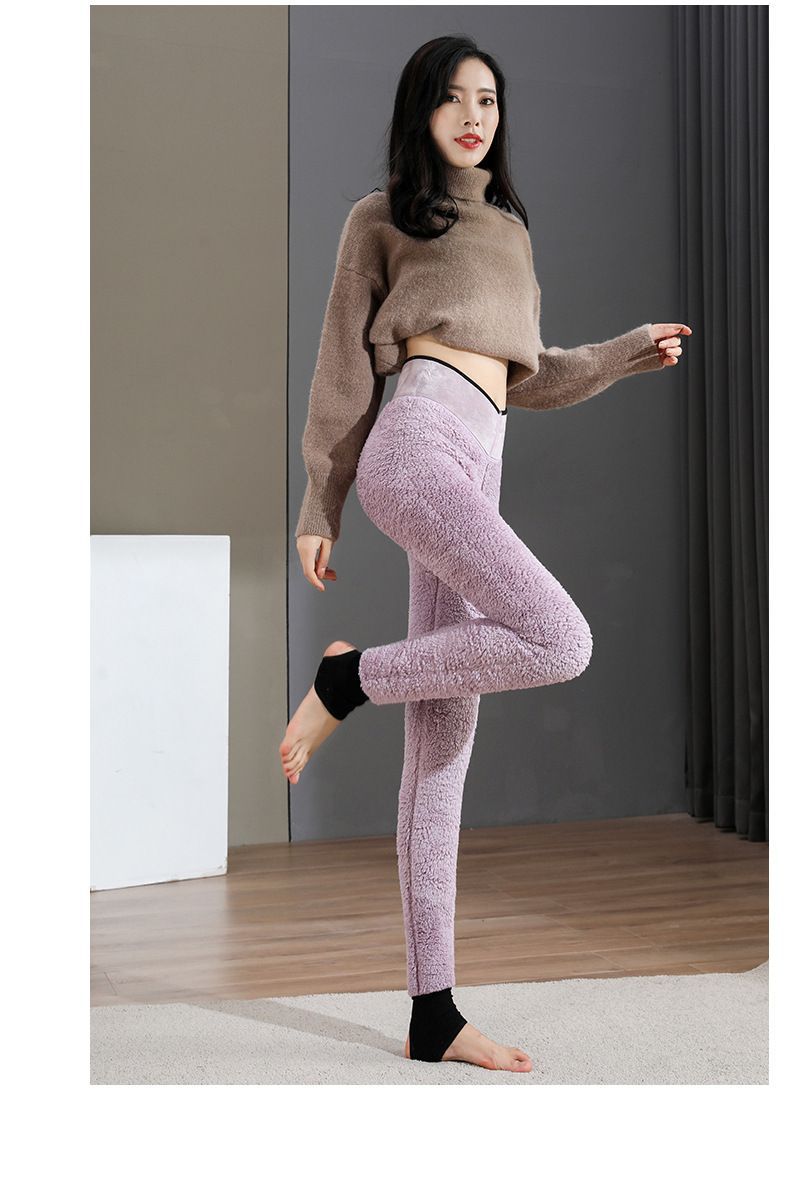 Winter Warm Velvet High Waist Pants Leggings