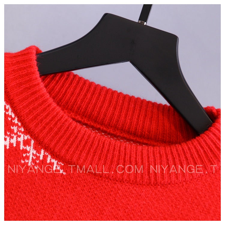Merry Christmas Elk Design Knitting Sweaters