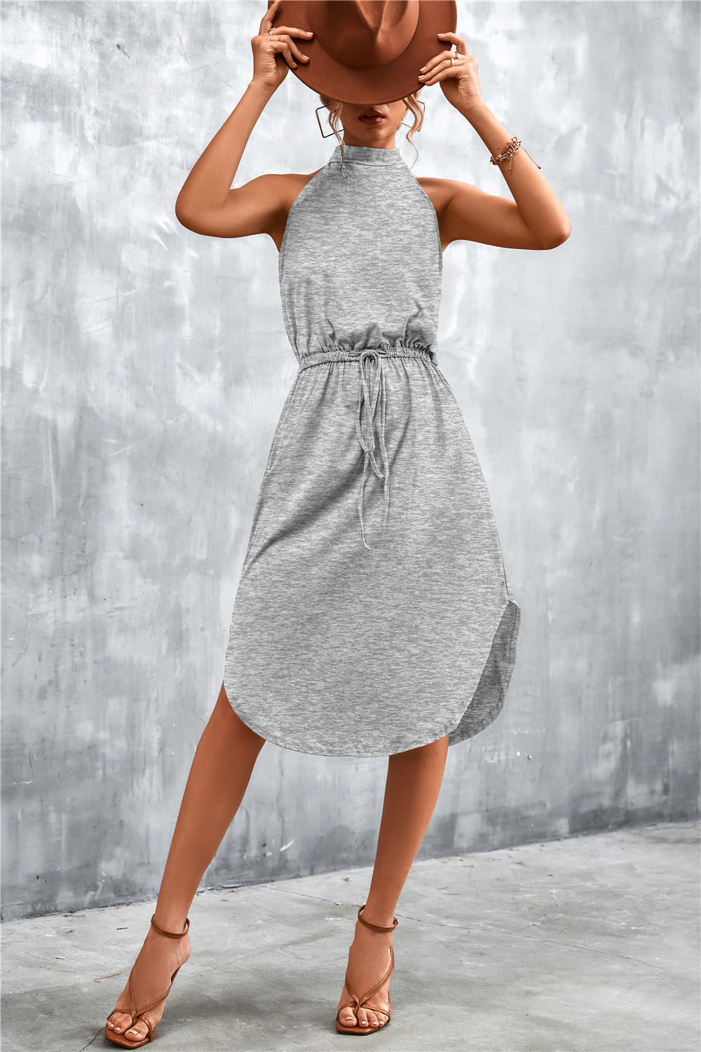 Casual Backless Halter Summer Daily Dresses