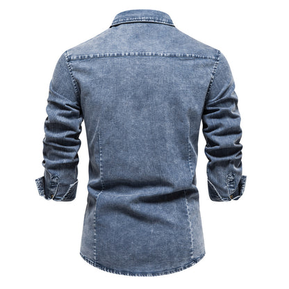 Fashion Denim Long Sleeves Shirts for Men