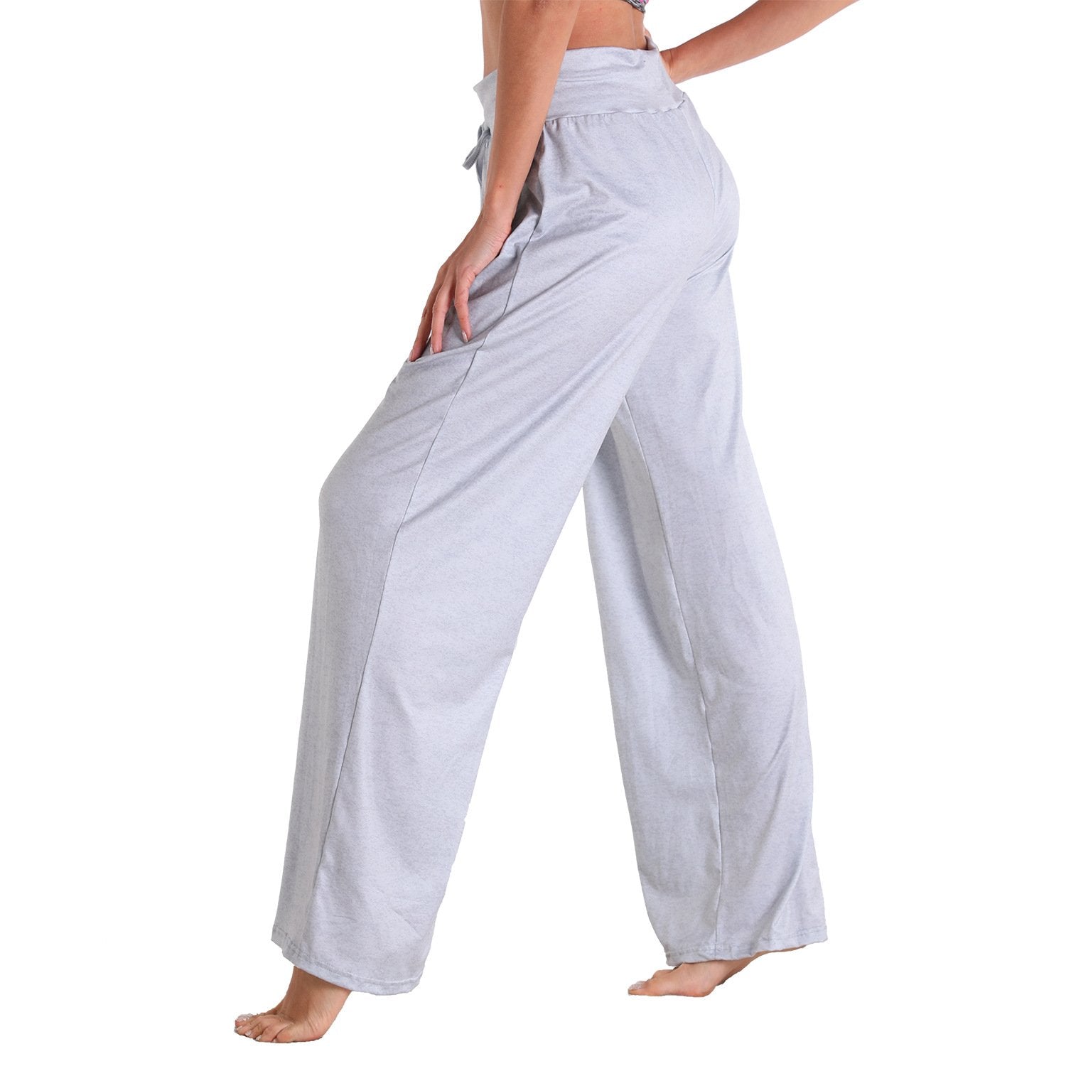 Casual Bandage Solid Loose Homewear Pajamas Pants