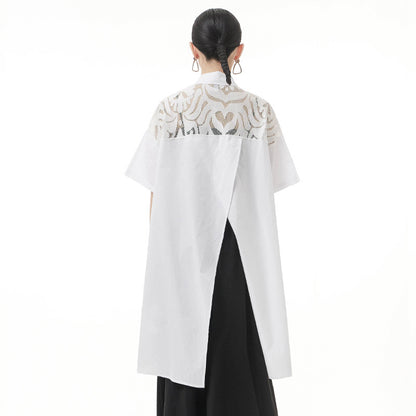Designed Summer Lace Women Short Sleeves Shirts