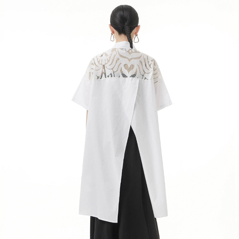 Designed Summer Lace Women Short Sleeves Shirts