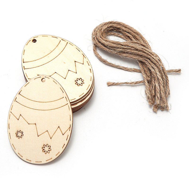 Happy Easter Day Wooden DIY Pendant for Decoration