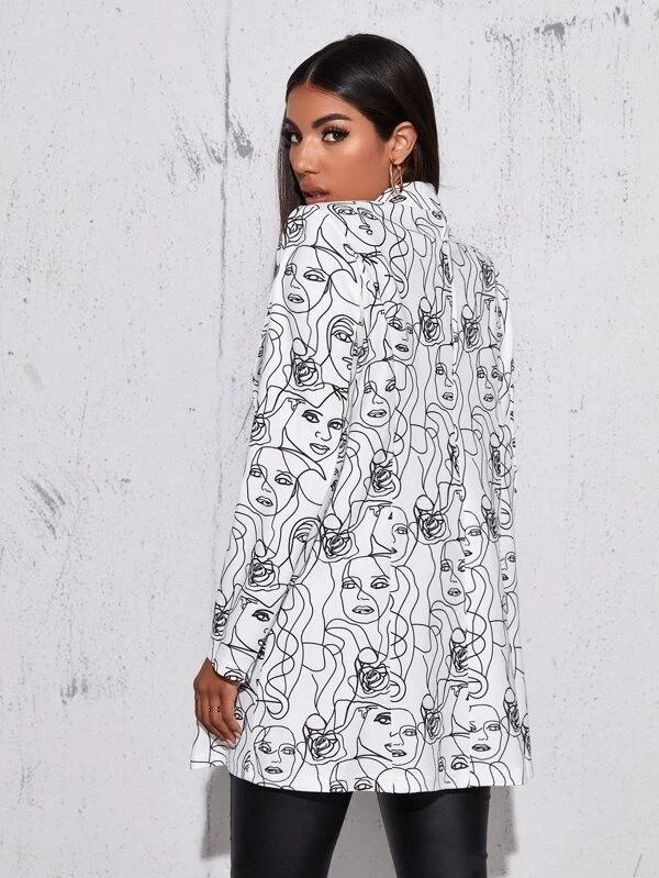 Unfixed Animal/Letter Print Women Blazers-STYLEGOING