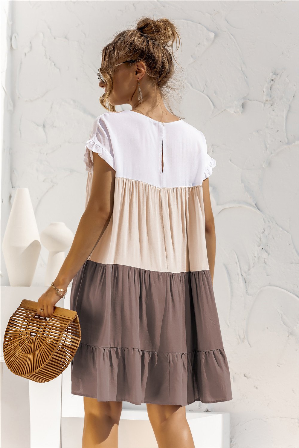 Summer Leisure Ruffled Daily Short Dresses-STYLEGOING