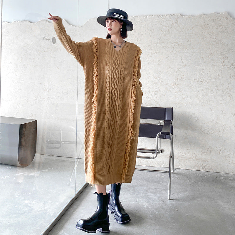 Fashion Winter Knitting Long Dresses
