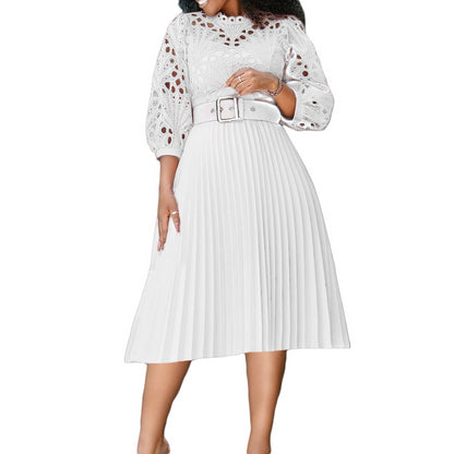 Elegant Hollow Out Plus Sizes Lace Party Dresses