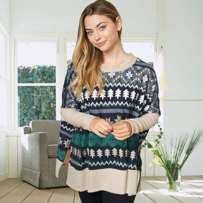 Christmas Long Sleeves Knitting Fall Sweater